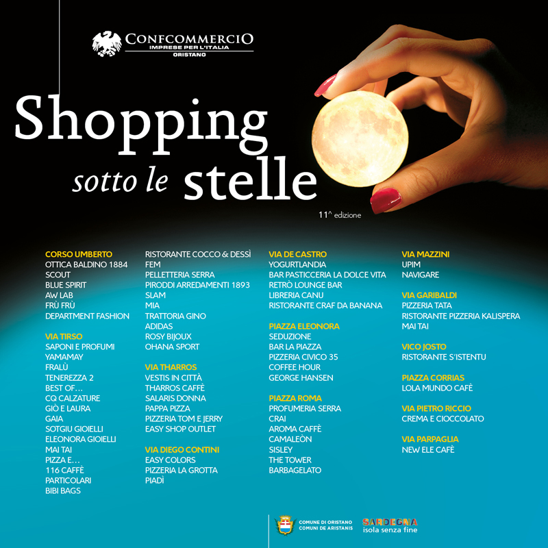 Shopping sotto le stelle 2018 attività aderenti