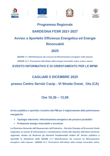 AVVISO INFORMATIVO BANDO EFFICENTAMENTO ENERGETICO