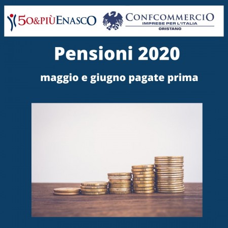 Dal Patronato - Pensioni 2020: maggio e giugno pagate prima