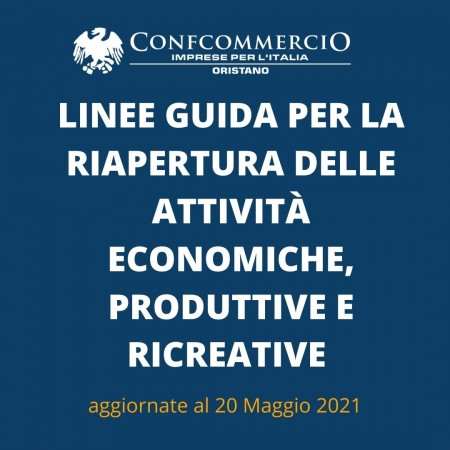 Emergenza COVID-19 –  Linee guida per la ripresa delle attività economiche e sociali
