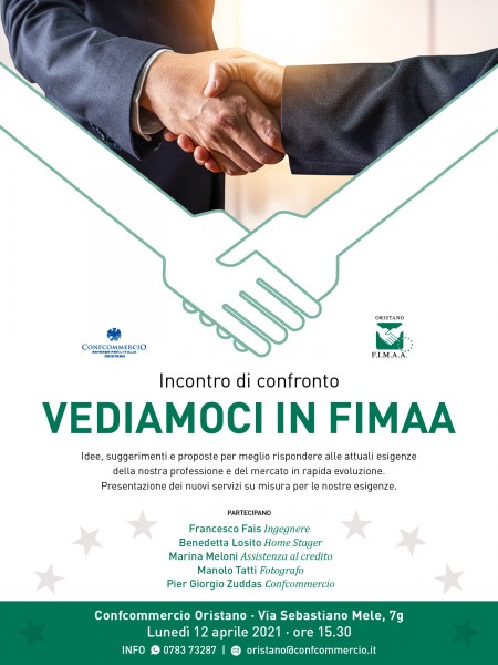 Vediamoci in FIMAA - lunedì 12 Aprile ore 15.30