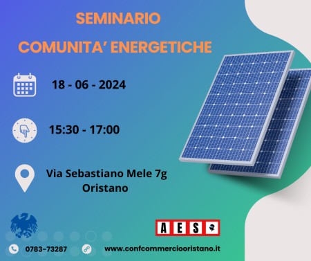 SEMINARIO SULLE COMUNITA' ENERGETICHE